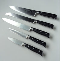 buy damascus etched high carbon stainless steel cutlery set - 2