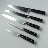 buy damascus etched high carbon stainless steel cutlery set - 2