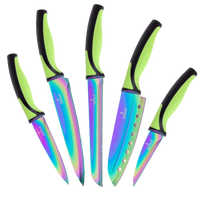 Kitchen Knife Set - Green Handle | SiliSlick®