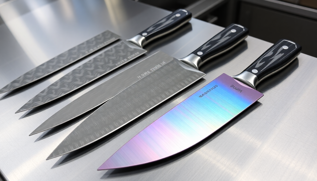 Commercial Kitchen Knife Procurement: How to Specify Damascus, Rainbow Titanium & PVD Finishes for Longevity, Sanitation and Cost Control