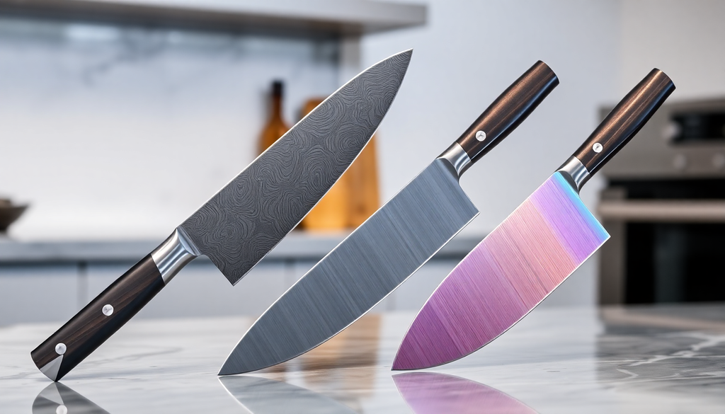 Enhancing Safety Protocols and Durability Standards for Damascus, PVD, and Rainbow Titanium Chef Knives in Commercial Kitchens