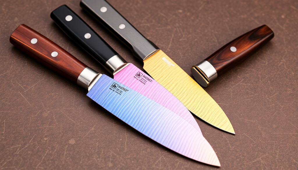 Revolutionizing Kitchen Integrity: Advanced Coating Solutions for Damascus and Rainbow Titanium Chef Knives in Commercial Food Service