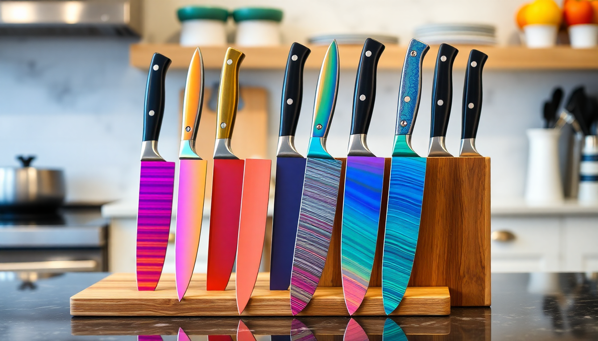 Rainbow 6-Piece Knife Set: The Perfect Colorful Kitchen Essential ...