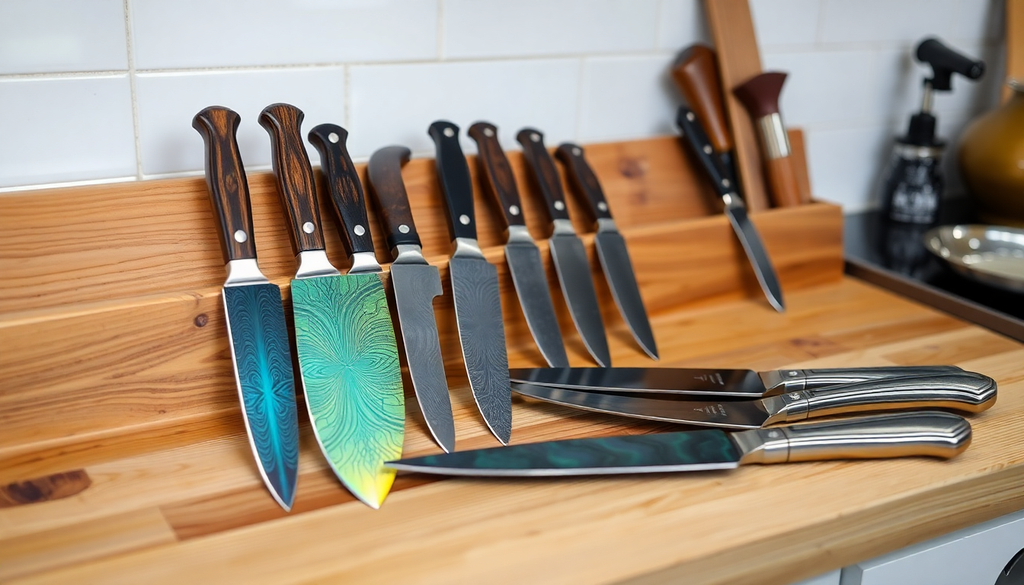 2025's Vibrant Knife Collection: Discover the Best Unique Damascus Knife Kits and Iridescent Cutlery for Culinary Innovators
