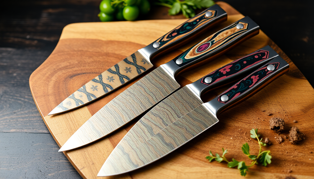 Explore the Best Damascus Knife Sets: Your Ultimate Guide to Colorful and Functional Kitchen Cutlery