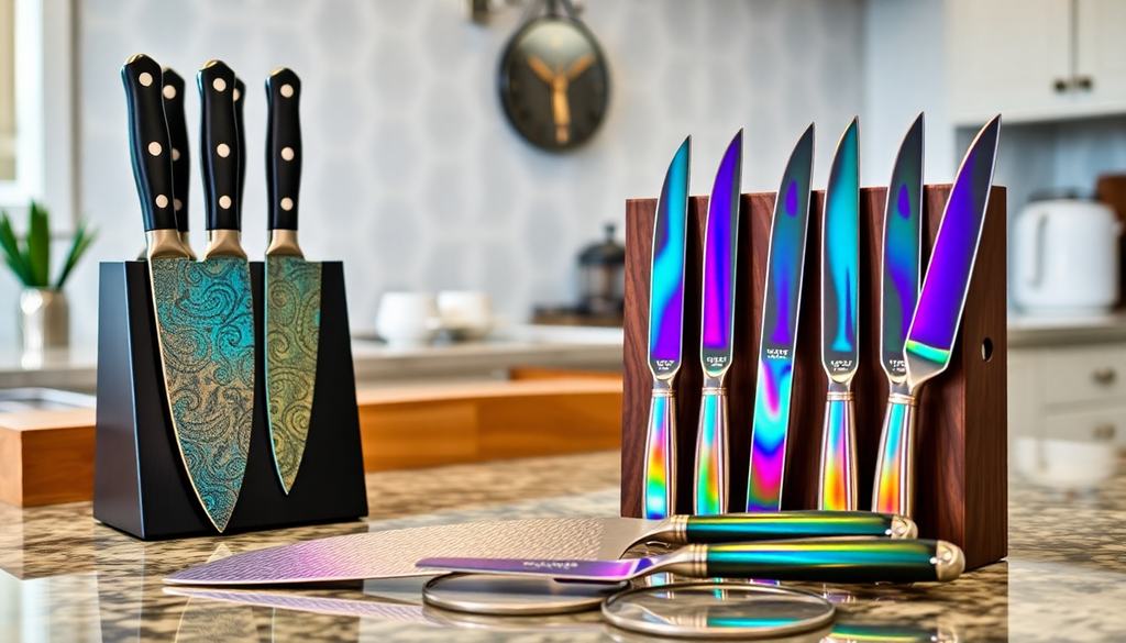 The Colorful Revolution: Exploring Unique Damascus Knife Sets and Iridescent Cutlery for Every Kitchen Enthusiast
