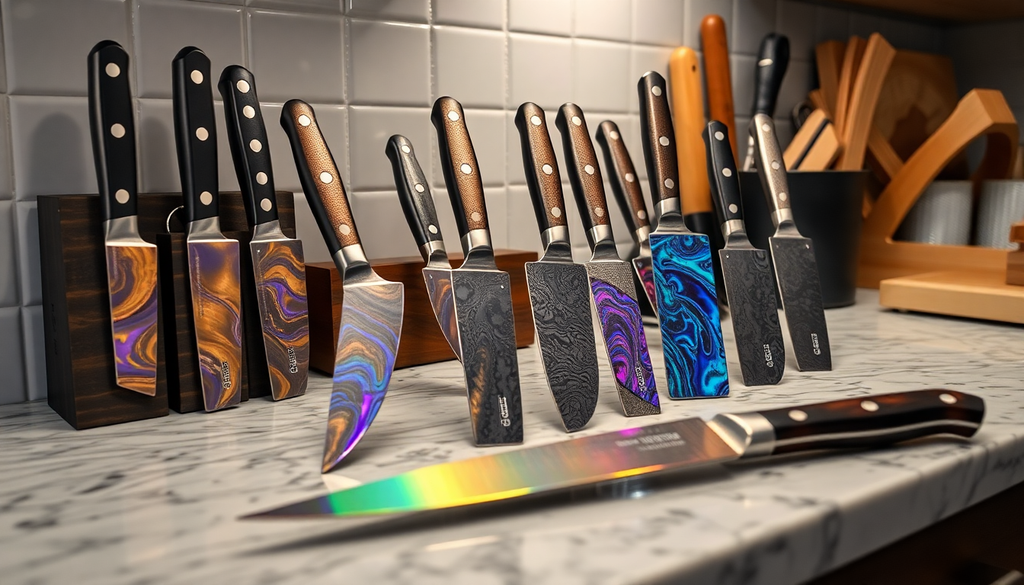 The Colorful Edge: A Complete Guide to Finding the Best Damascus and Iridescent Knife Sets for Every Home Chef