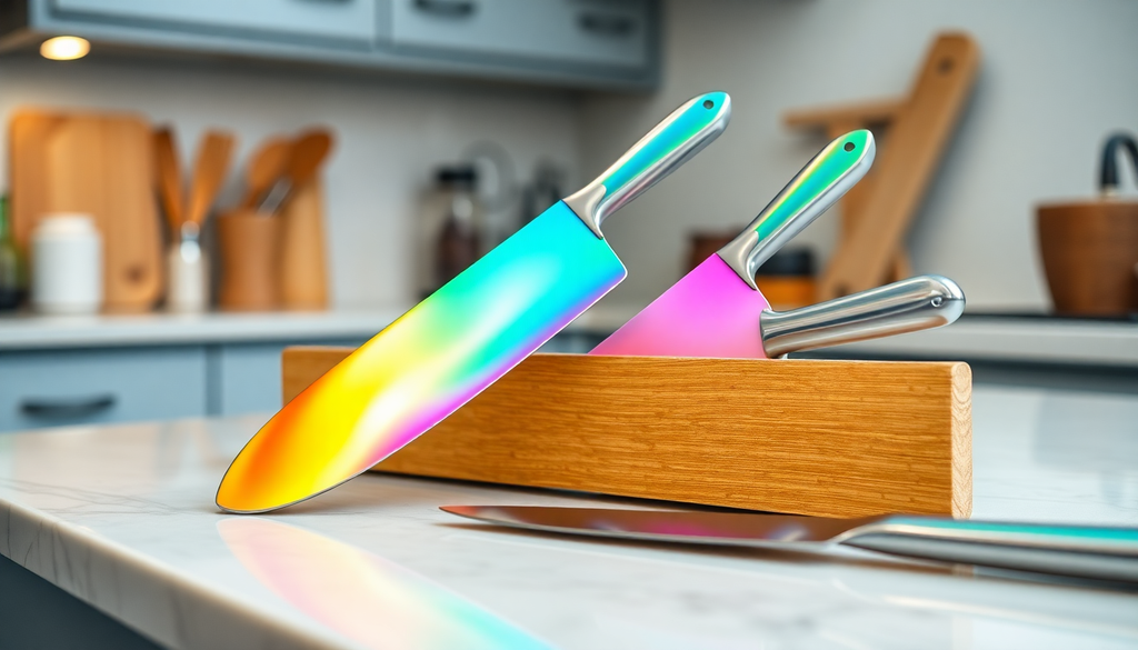 2025's Colorful Culinary Collection: The Best Unique Damascus Knife Kits and Iridescent Knife Sets for Every Kitchen Enthusiast