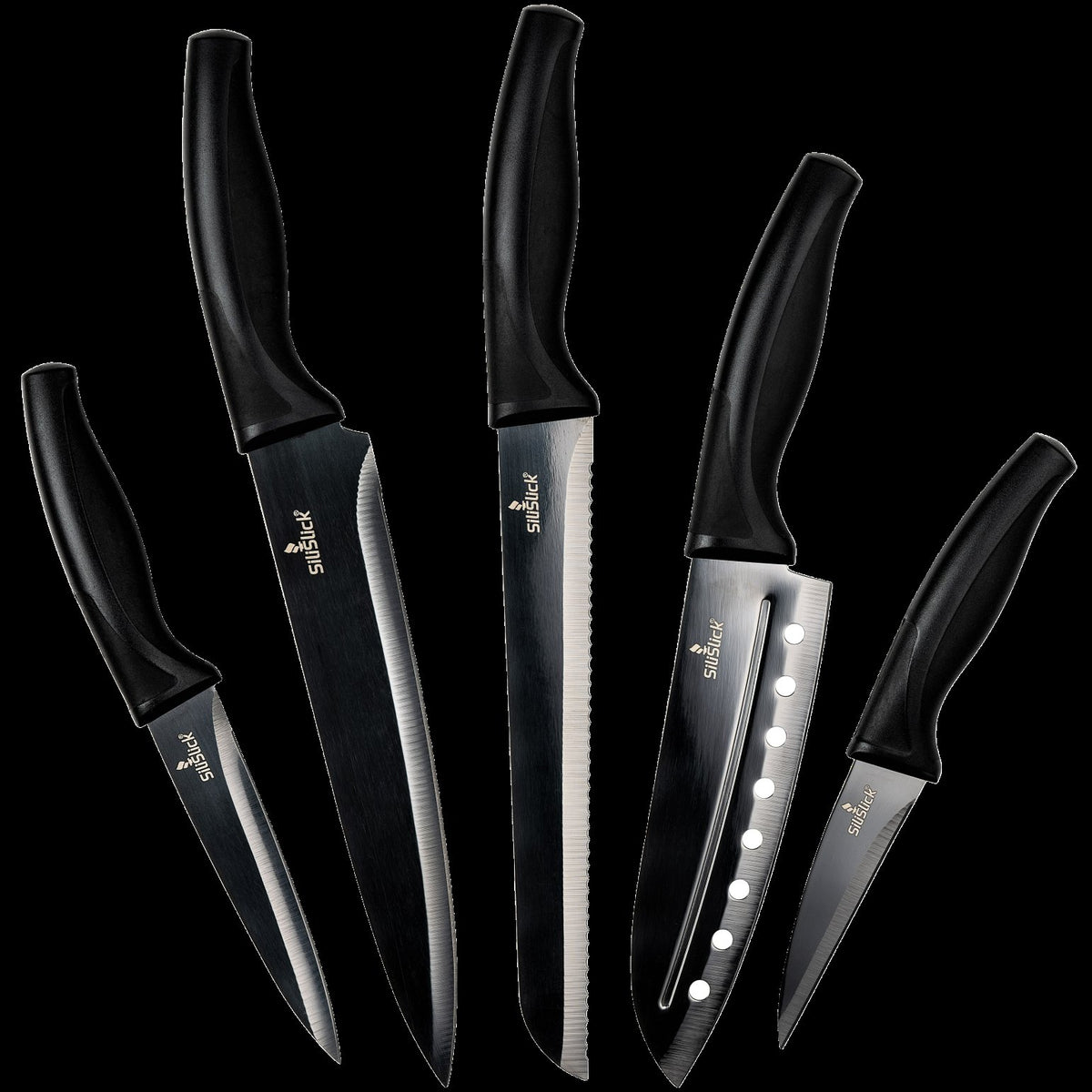 SiliSlick Kitchen Knife Set - Red Handle – SiliSlick®