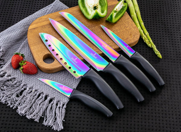 SiliSlick Kitchen Knife Set - Black Handle