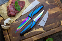 buy black handle rainbow kitchen knives - 5