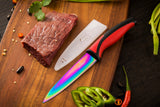 Kitchen Knife Starter Set | Red Handle & Black MagRack | SiliSlick®