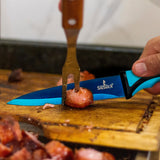 Kitchen Knife Set - Blue Handle Blue Blade | SiliSlick®