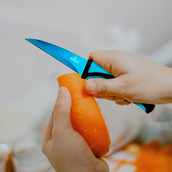 SiliSlick Kitchen Knife Set  Shop 5 Colorful Stainless Steel Knives –  SiliSlick®