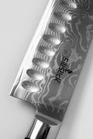 SiliSlick Damascus Stainless Steel Santoku Knife With Classic Waves | SiliSlick®