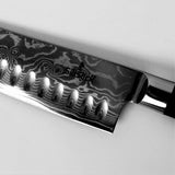 SiliSlick Damascus Stainless Steel Santoku Knife With Classic Waves | SiliSlick®