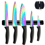 Kitchen Knife Starter Set | Titanium Coated Blades by SiliSlick® Blk Blk | SiliSlick®