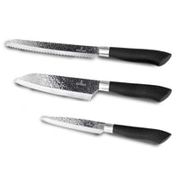 Embossed Hammered Blades 3 Piece Knife Set | SiliSlick®