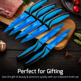 Steak Knife Set (4 Black Handle, Black Blade)