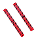 Red magnetic knife tool rack bars for kitchen organization