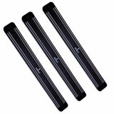 Set of three black magnetic knife/tool racks for wall mounting and organization